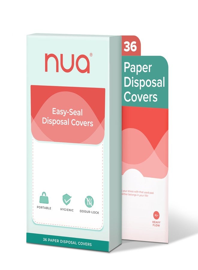 Nua Easy-Seal Disposal Covers (Pack of 36) | Paper Disposal Covers for Pads, Tampons & Liners | Hygienic, Odour-Free, Mess-Free Solution for Period Waste Disposal - Image 1